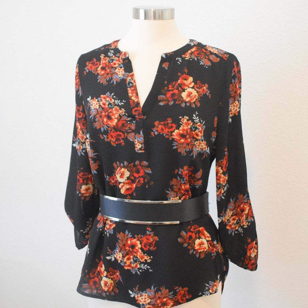 Split neck blouse